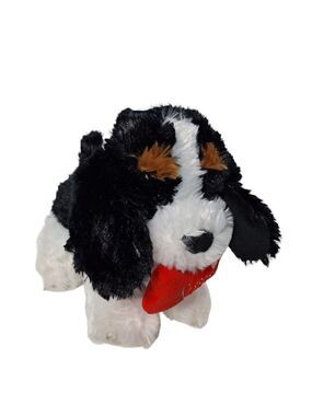 Kellytoy Puppy Dog Black White Valentine 12 Inch
